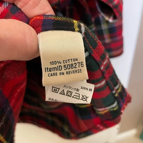LL Bean Women’s Scotch Plaid Flannel Tunic, Relaxed, size Large - Picture 5 of 5